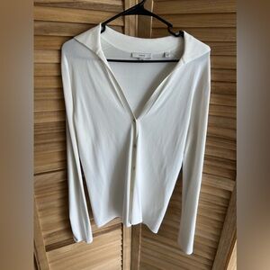 White long-sleeve shirt